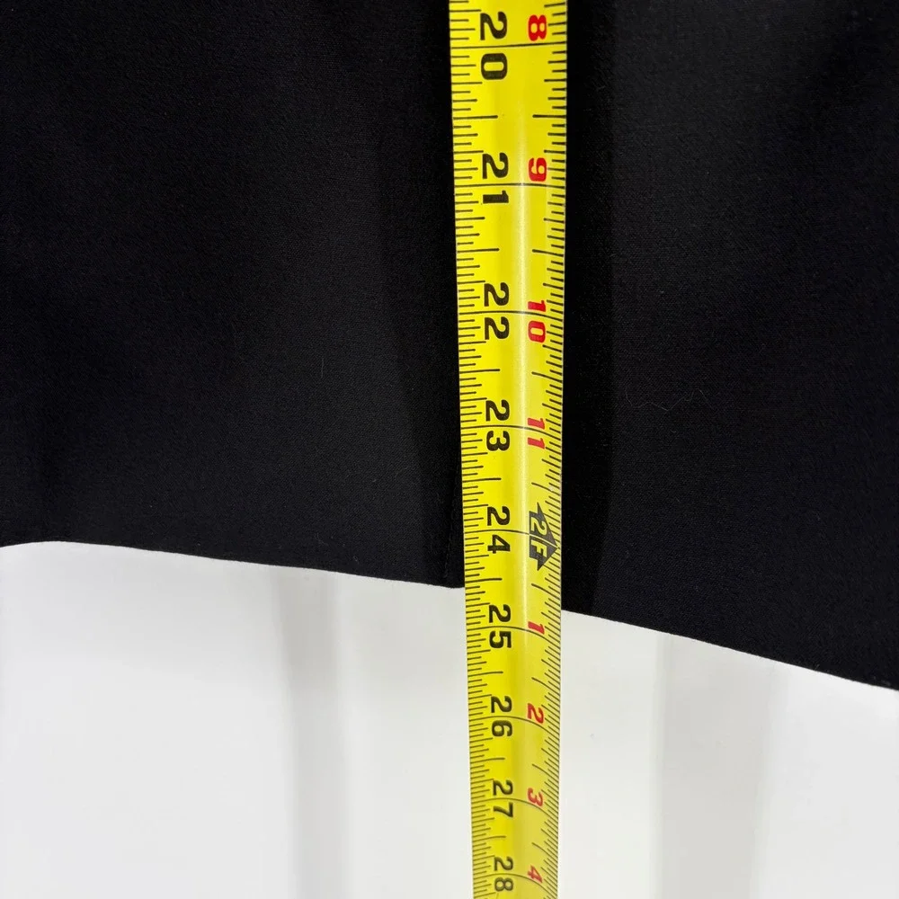 Tahari Arthur S Levine Black‎ Button Front Swing Jacket 14W 3/4 Sleeve Lined